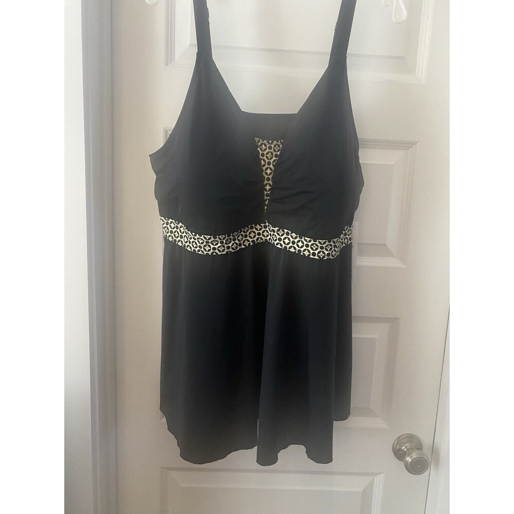 Perona Tankini Swim Top Adjustable Straps Padded Bra Top Size 28 New With Tags